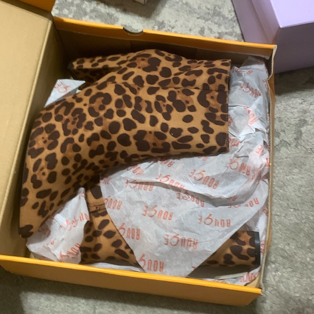Leopard suede